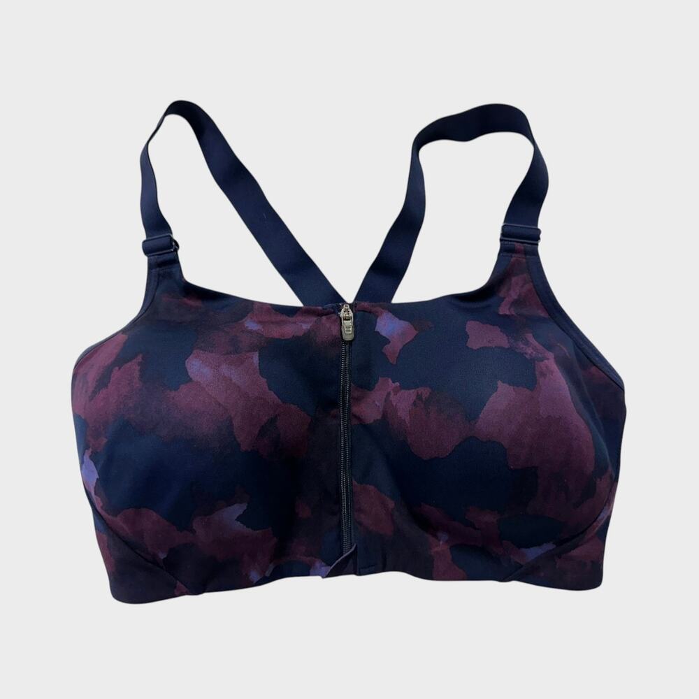 All In Motion 38D Sports Bra Zip Front Lightly Padded - Picture 2 of 5